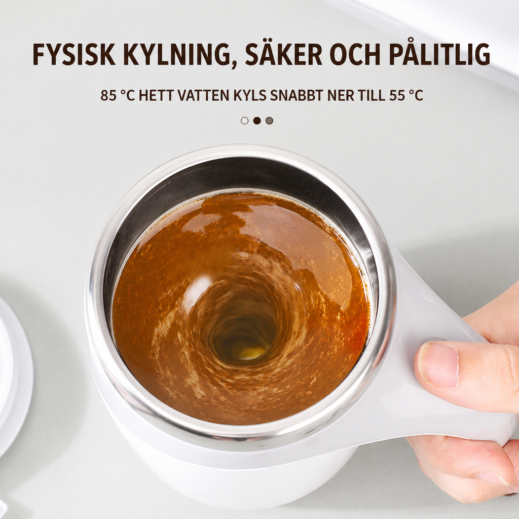 Automatisk självrörande mugg - Uppladdningsbar – För kaffe, te, proteinshakes och milkshakes