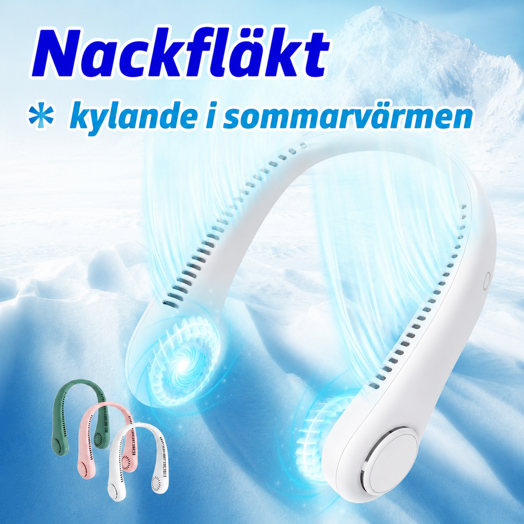 Nackfläkt - Uppladdningsbar med USB
